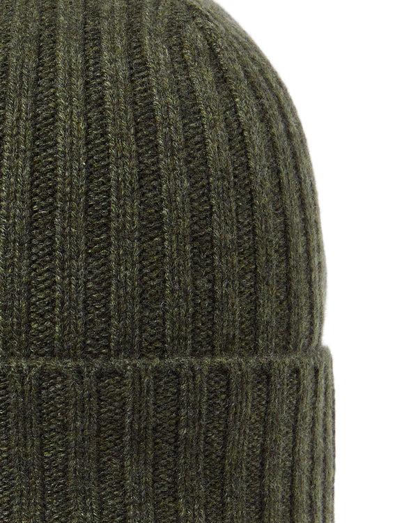 N.peal Unisex Chunky Ribbed Cashmere Hat In Moss Green