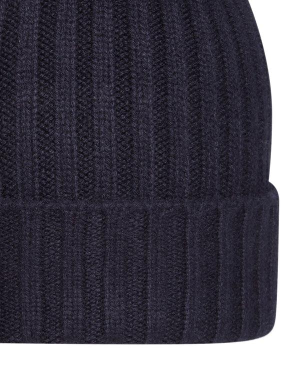 N.peal Unisex Chunky Ribbed Cashmere Hat In Navy Blue