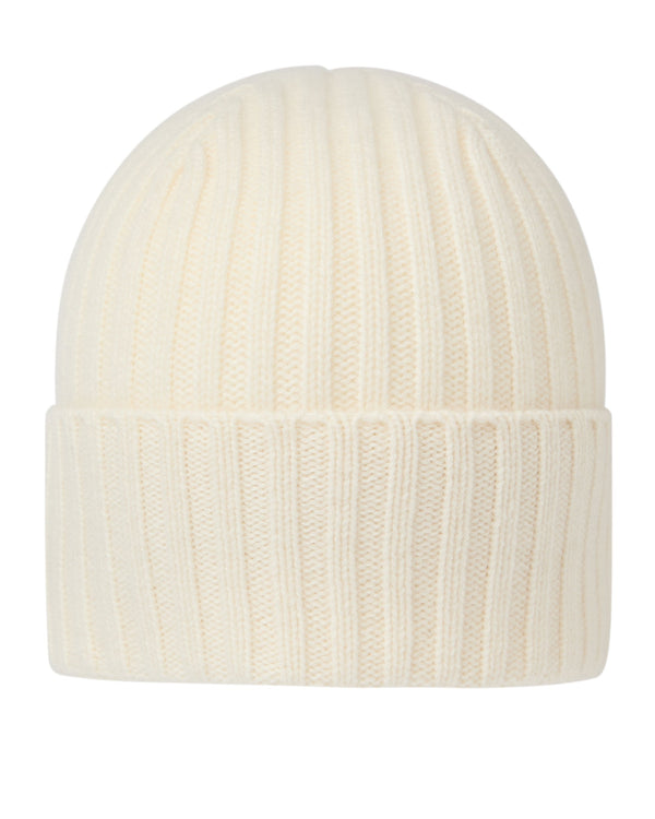 n.peal Unisex Chunky Ribbed Cashmere Hat In New Ivory White