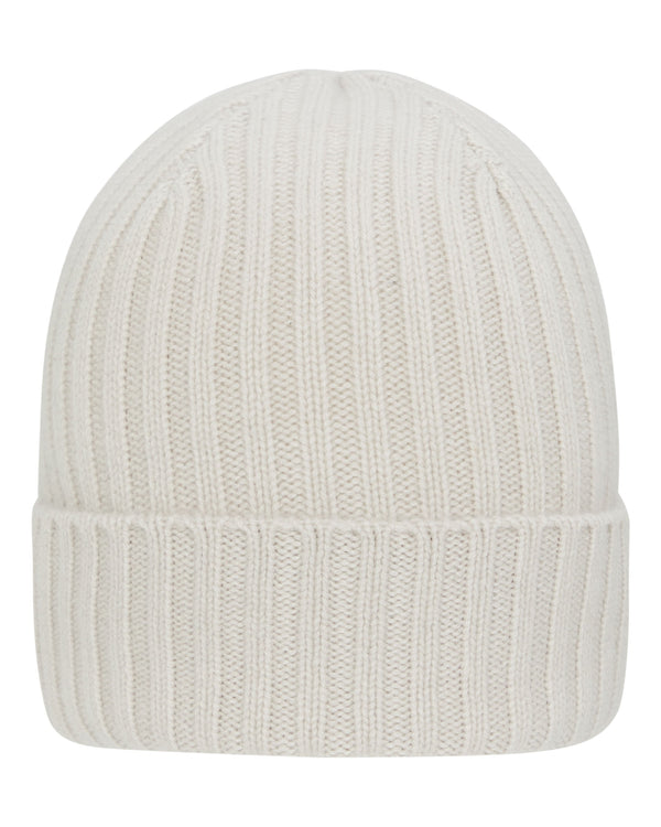 n.peal Unisex Chunky Ribbed Cashmere Hat In Snow Grey