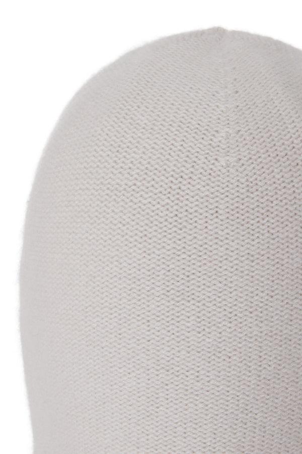 N.peal Unisex Double Layer Cashmere Beanie In Snow Grey