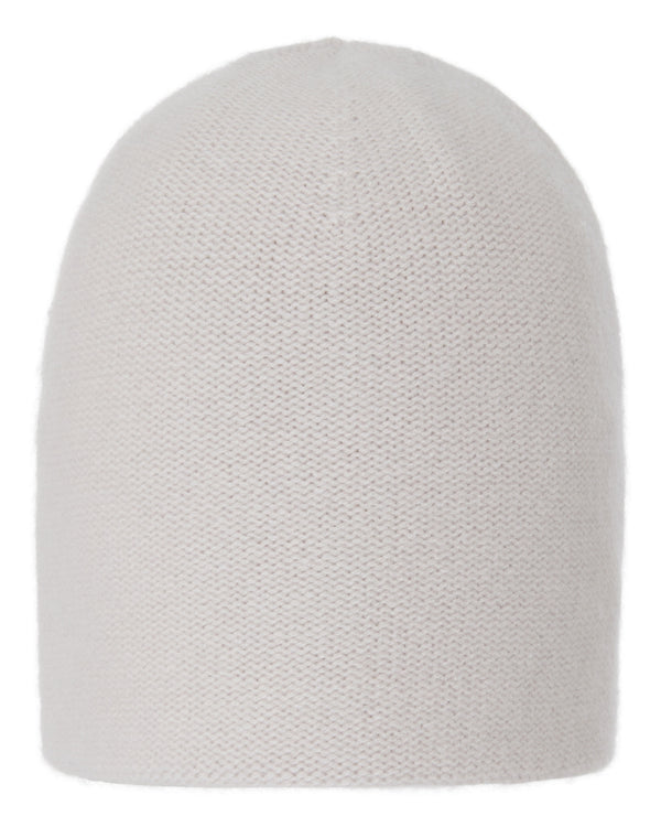 n.peal Unisex Double Layer Cashmere Beanie In Snow Grey