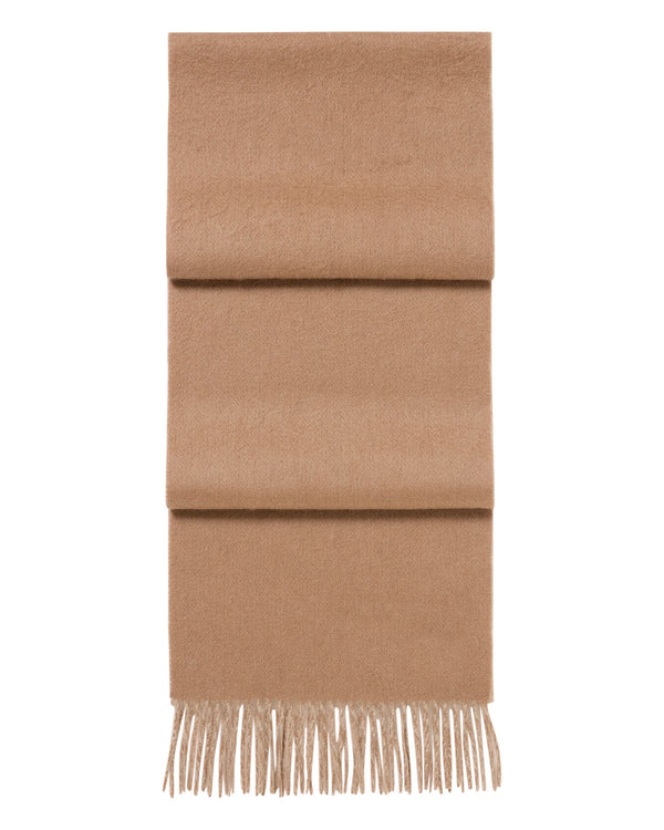 n.peal Unisex Doubleface Woven Cashmere Scarf In Dark Tan Brown