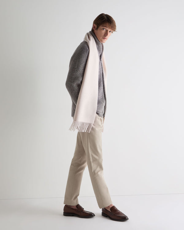 N.peal Unisex Doubleface Woven Cashmere Scarf In Snow Grey