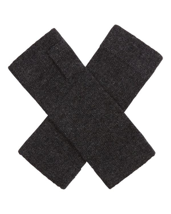 n.peal Unisex Fingerless Cashmere Gloves In Dark Charcoal Grey