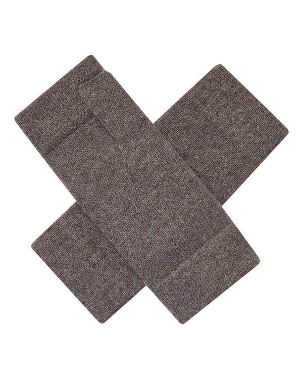 n.peal Unisex Fingerless Cashmere Gloves In Otter Brown