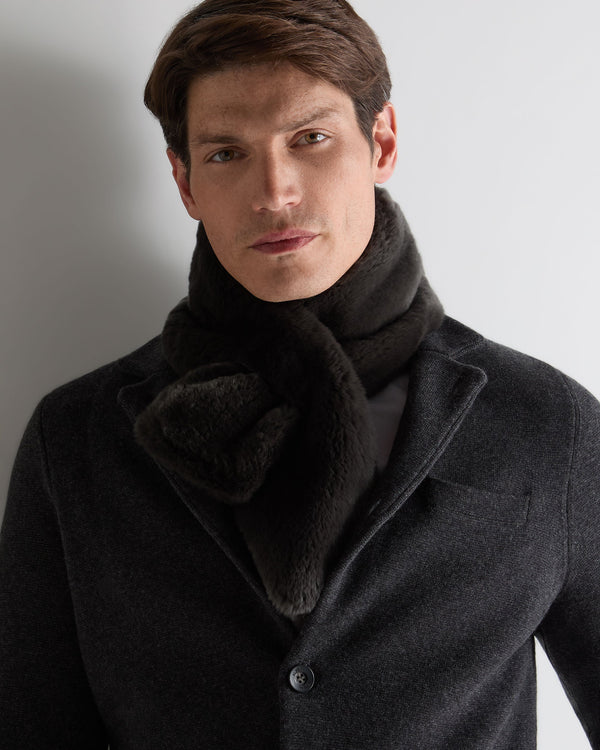 N.peal Unisex Fur Neckwarmer In Arabica Khaki Green