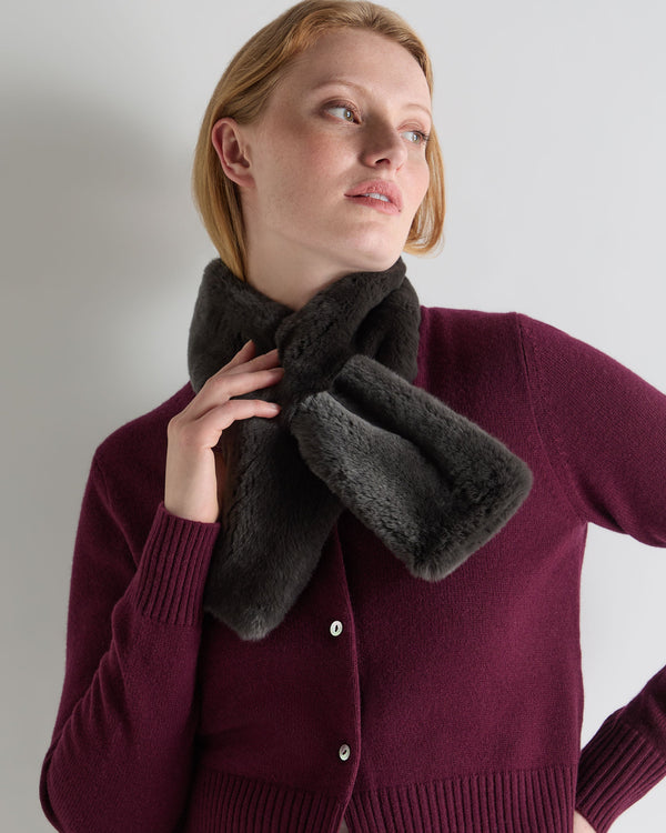 N.peal Unisex Fur Neckwarmer In Arabica Khaki Green