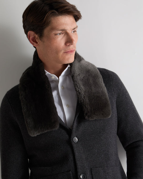 N.peal Unisex Fur Neckwarmer In Arabica Khaki Green