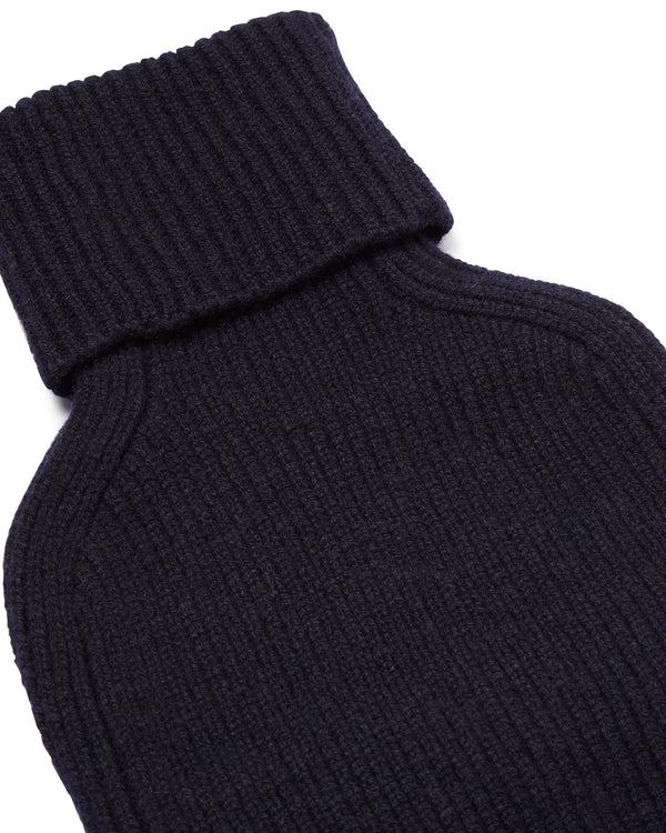 N.peal Unisex Knitted Cashmere Hot Water Bottle Cover In Navy Blue