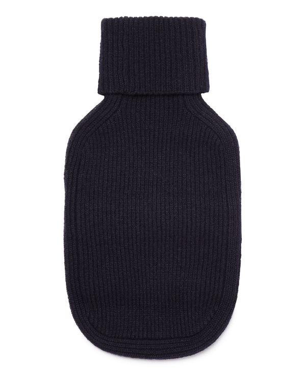 n.peal Unisex Knitted Cashmere Hot Water Bottle Cover In Navy Blue