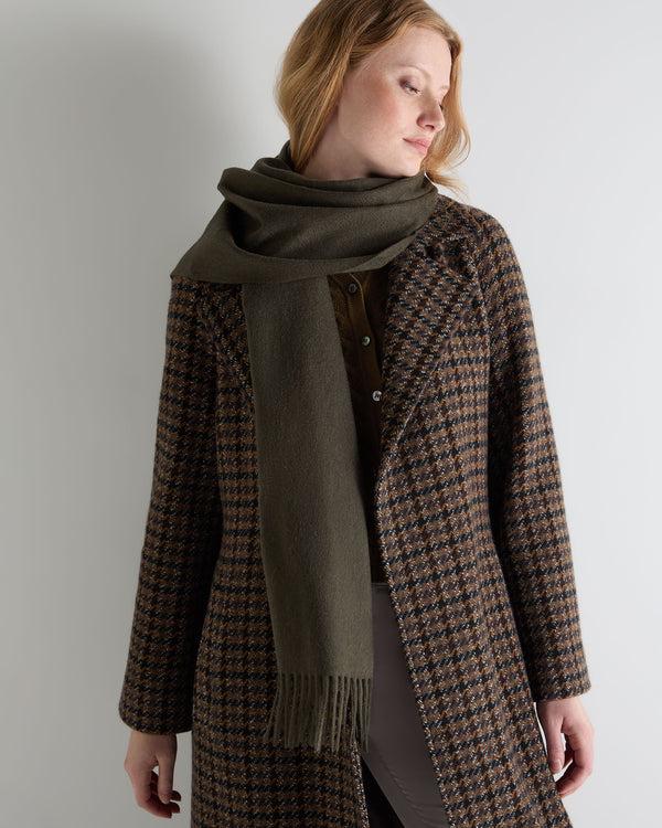 N.peal Unisex Large Woven Cashmere Scarf In Arabica Khaki Green