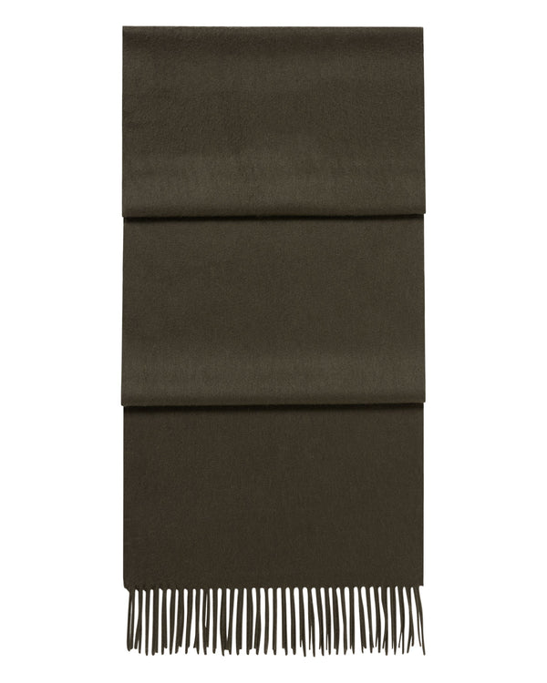 n.peal Unisex Large Woven Cashmere Scarf In Arabica Khaki Green