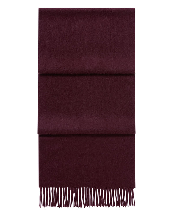 n.peal Unisex Large Woven Cashmere Scarf In Bordeaux Red