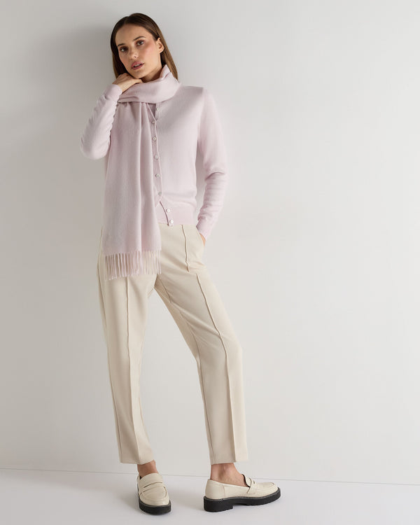 N.peal Unisex Large Woven Cashmere Scarf In Chalk Pink