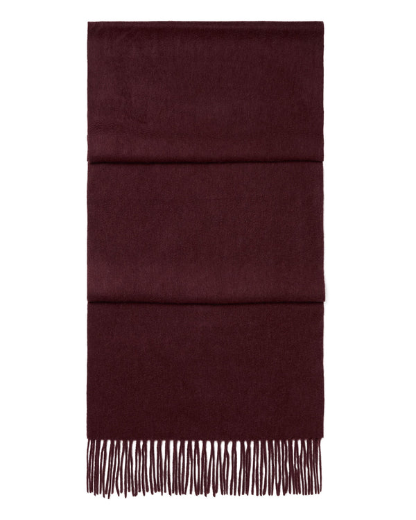 n.peal Unisex Large Woven Cashmere Scarf In Claret Red