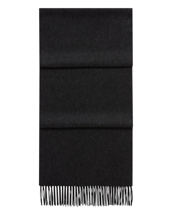 n.peal Unisex Large Woven Cashmere Scarf In Deep Charcoal Grey