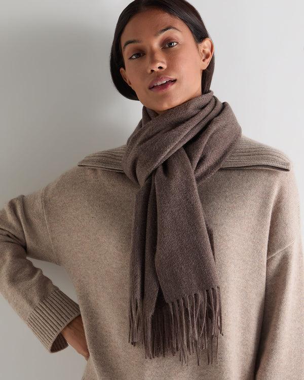 N.peal Unisex Large Woven Cashmere Scarf In Otter Brown