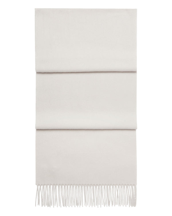 n.peal Unisex Large Woven Cashmere Scarf In Snow Grey