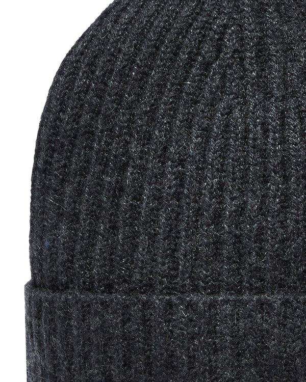 N.peal Unisex Ribbed Cashmere Hat In Dark Charcoal Grey