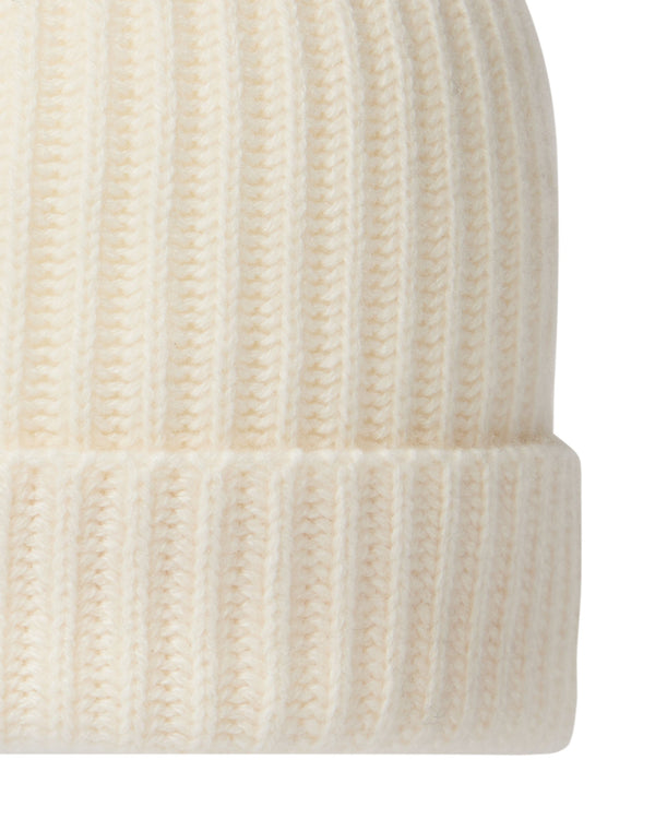 N.peal Unisex Ribbed Cashmere Hat In New Ivory White