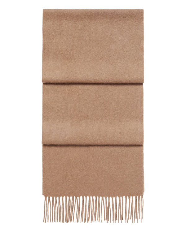 n.peal Unisex Woven Cashmere Scarf In Dark Tan Brown