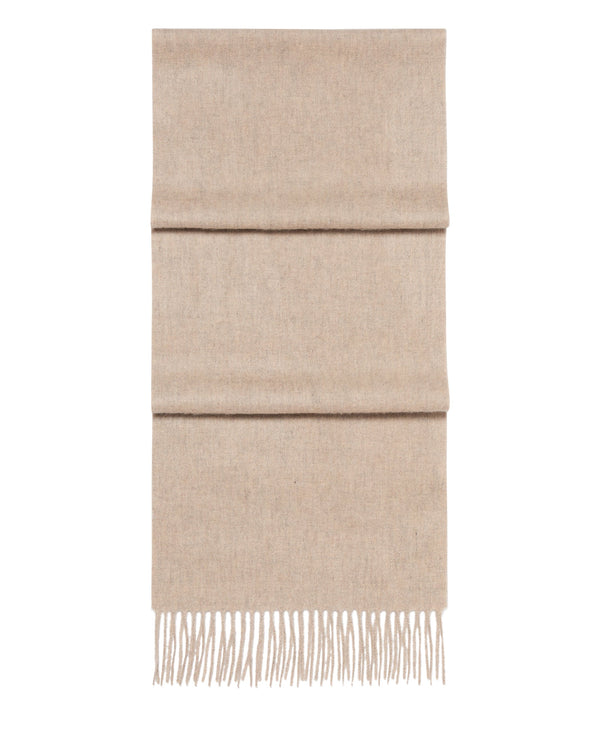n.peal Unisex Woven Cashmere Scarf In Oatmeal Brown