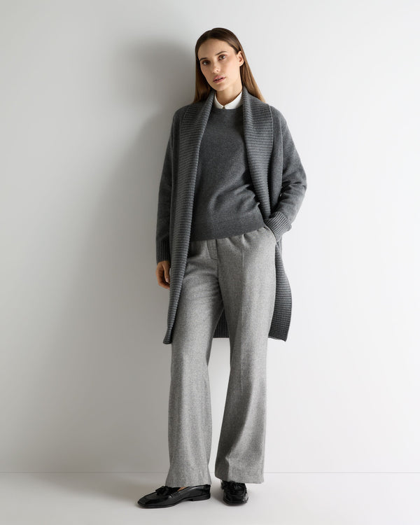 N.peal Women's Abbey Cashmere Cardigan In Elephant Grey