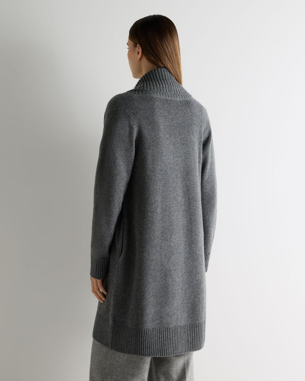 N.peal Women's Abbey Cashmere Cardigan In Elephant Grey