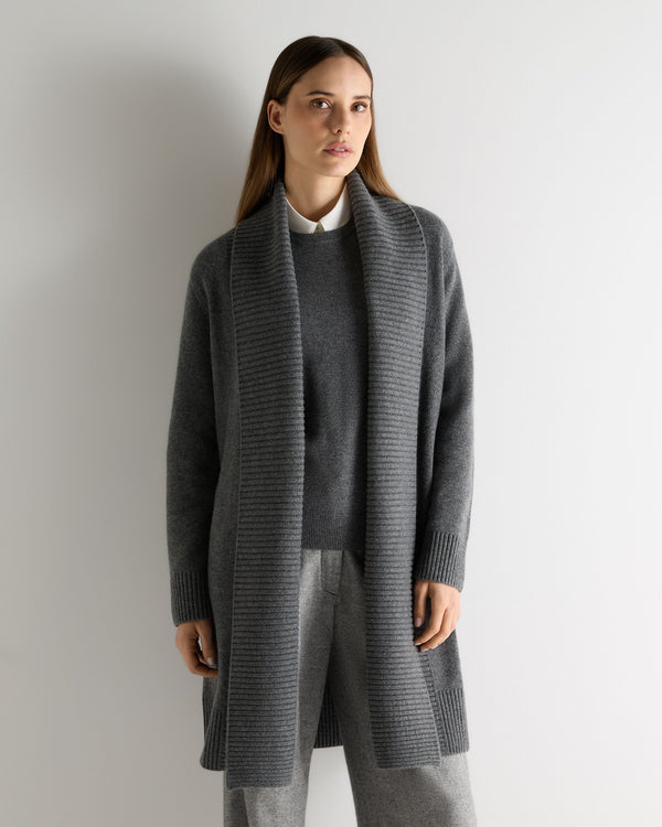 n.peal Women's Abbey Cashmere Cardigan In Elephant Grey