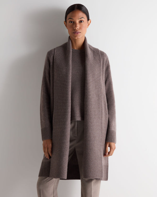 n.peal Women's Abbey Cashmere Cardigan In Otter Brown