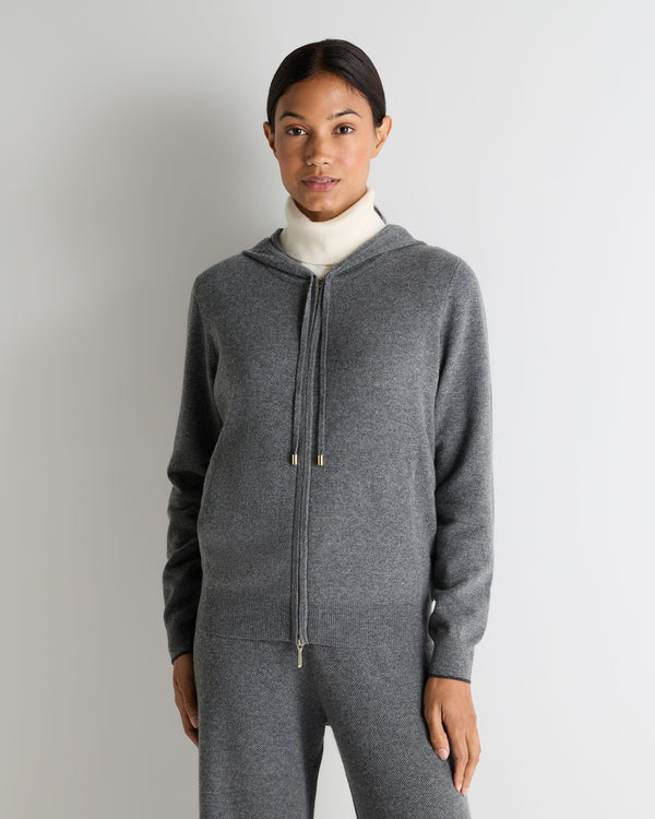 n.peal Women's Ada Cashmere Hoodie In Elephant Grey