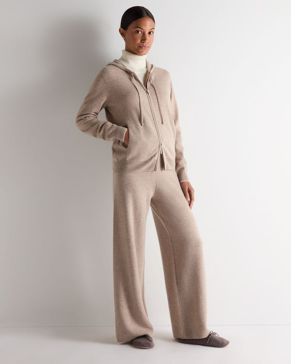 N.peal Women's Ada Cashmere Hoodie In Oatmeal Brown