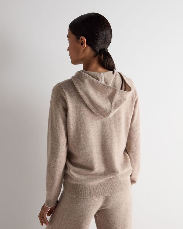 N.peal Women's Ada Cashmere Hoodie In Oatmeal Brown