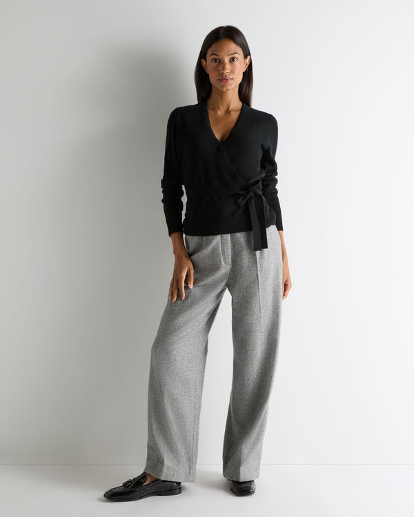 N.peal Women's Arabella Wrap Cashmere Cardigan In Black