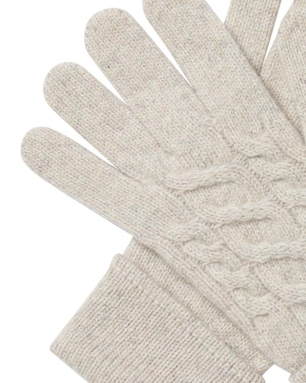 N.peal Women's Cable Cashmere Gloves In Ash Grey Marl