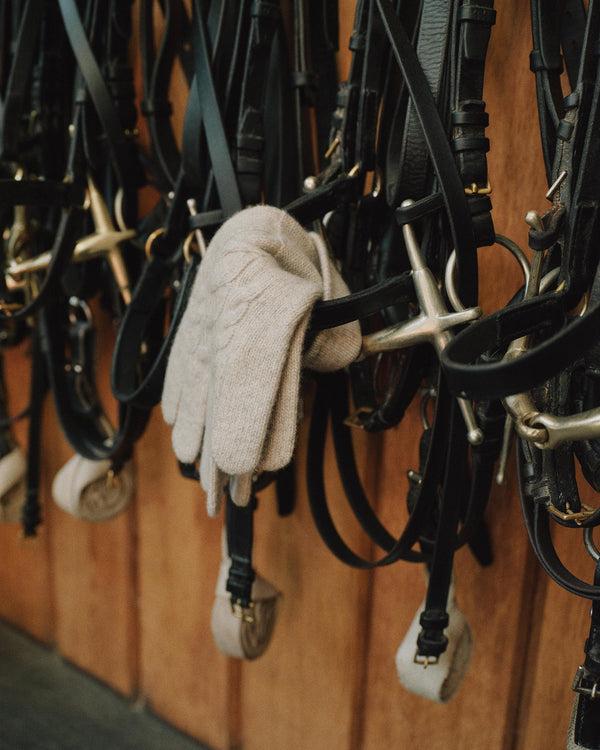 N.peal Women's Cable Cashmere Gloves In Ash Grey Marl