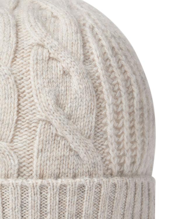 N.peal Women's Cable Rib Cashmere Hat In Ash Grey Marl