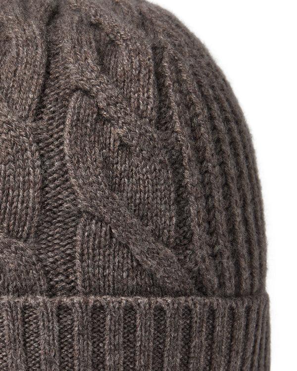 N.peal Women's Cable Rib Cashmere Hat In Otter Brown