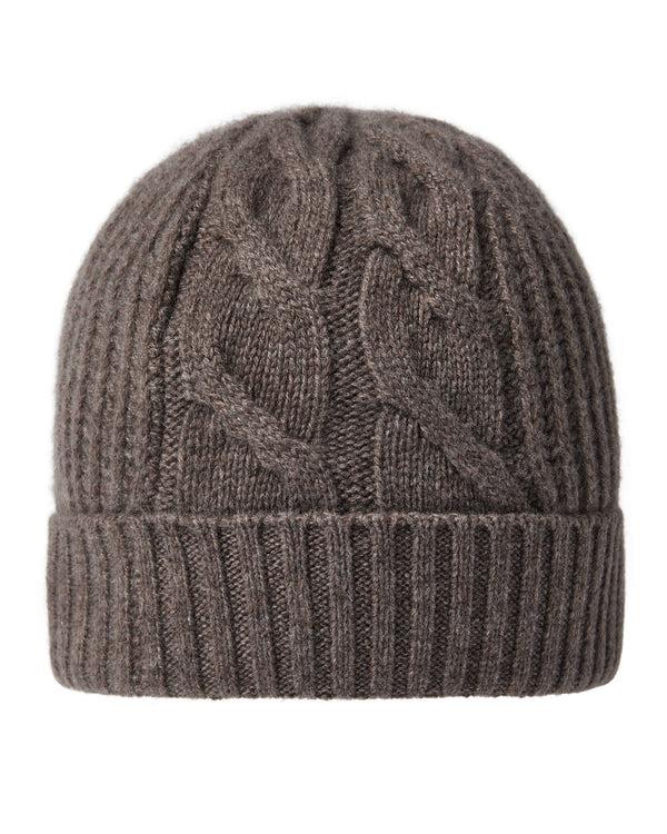 n.peal Women's Cable Rib Cashmere Hat In Otter Brown