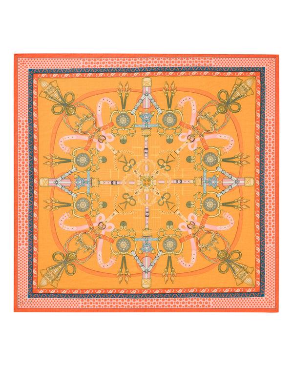 n.peal Women's Cashmere Silk Printed Foulard In Yellow