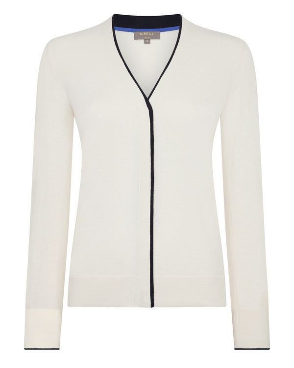 N.peal Women's Cotton Cashmere Cardigan In New Ivory White