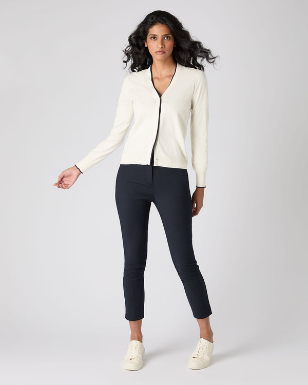 N.peal Women's Cotton Cashmere Cardigan In New Ivory White