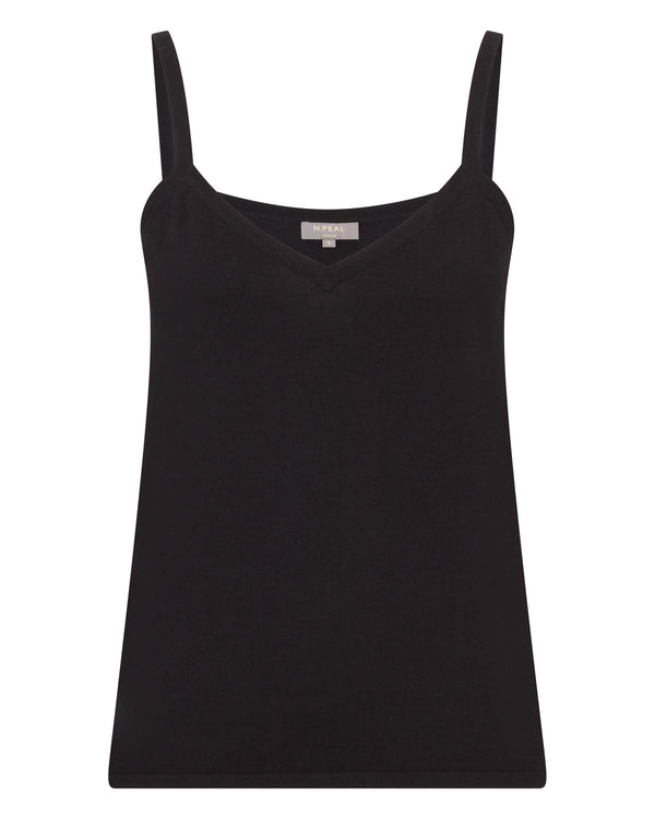 N.peal Women's Cotton Cashmere Silk Camisole In Black