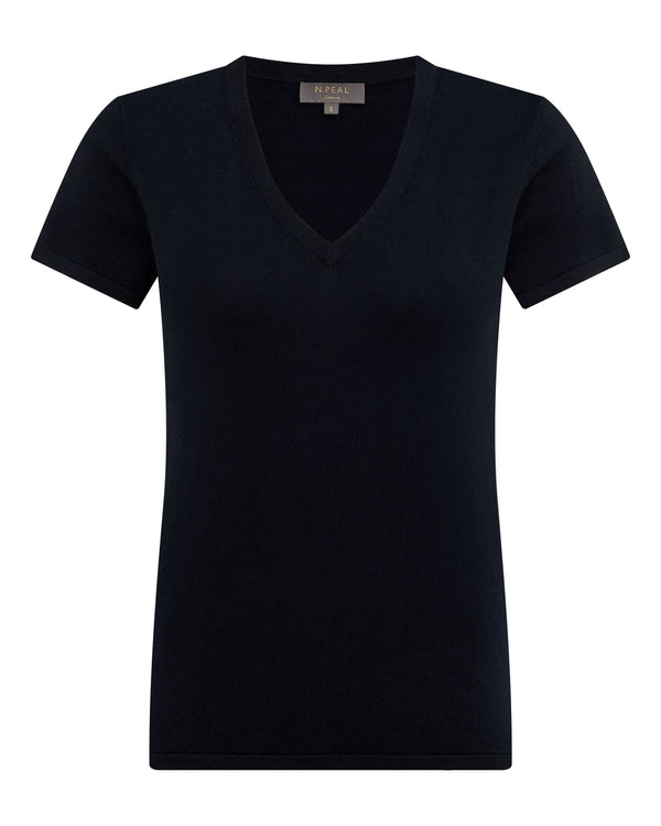 N.peal Women's Cotton Cashmere Silk T-Shirt In Navy Blue