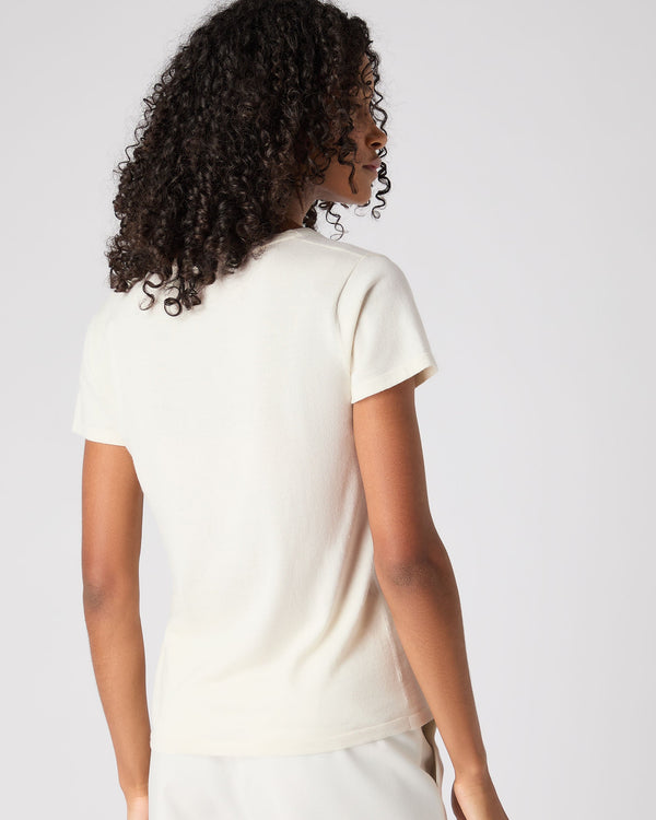 N.peal Women's Cotton Cashmere Silk T-Shirt In New Ivory White
