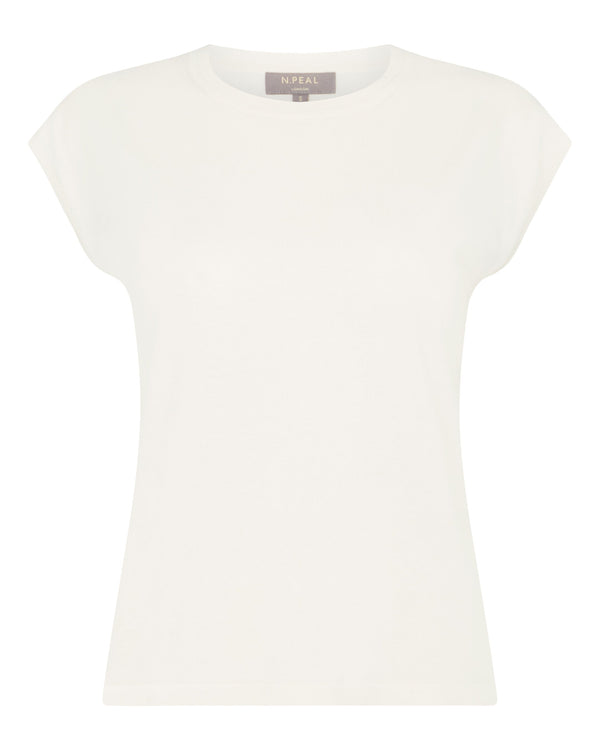N.peal Women's Cotton Cashmere Silk Top In New Ivory White