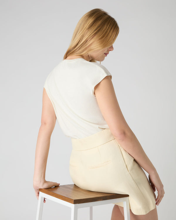 N.peal Women's Cotton Cashmere Silk Top In New Ivory White