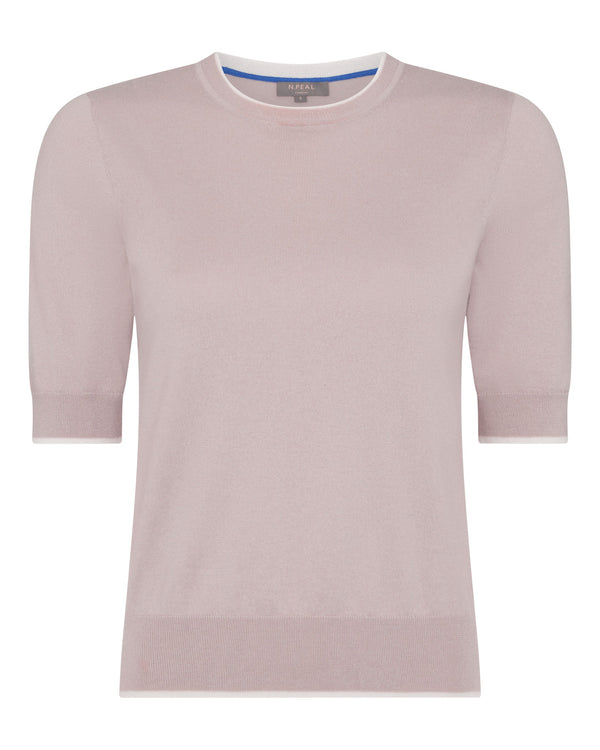N.peal Women's Cotton Cashmere T-Shirt In Dune Pink