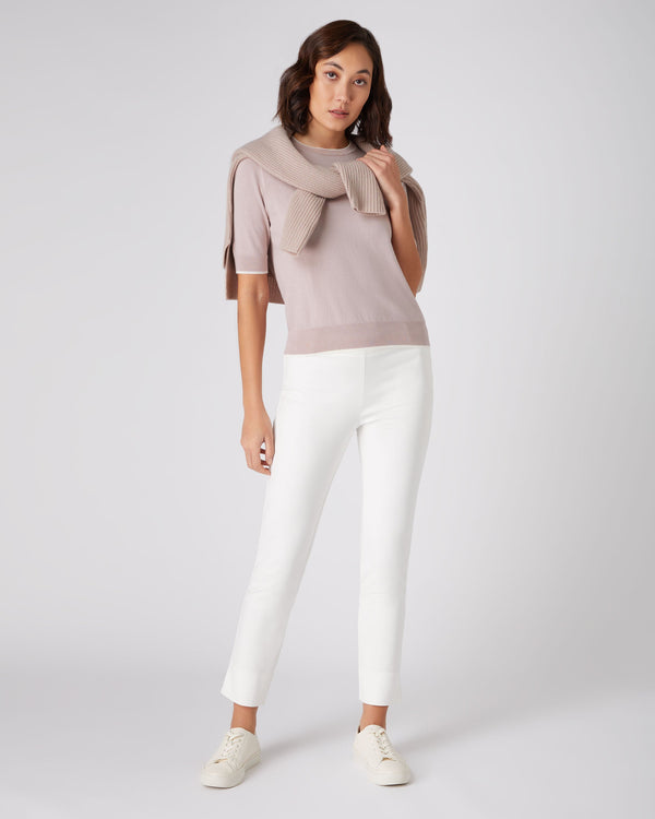 N.peal Women's Cotton Cashmere T-Shirt In Dune Pink